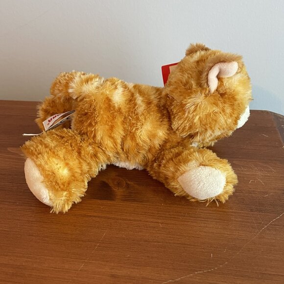Aurora Mini Flopsie Molly Orange Tabby Cat Plush - Picture 2 of 7